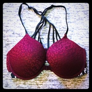 VS Pink Racerback Push-Up Bra